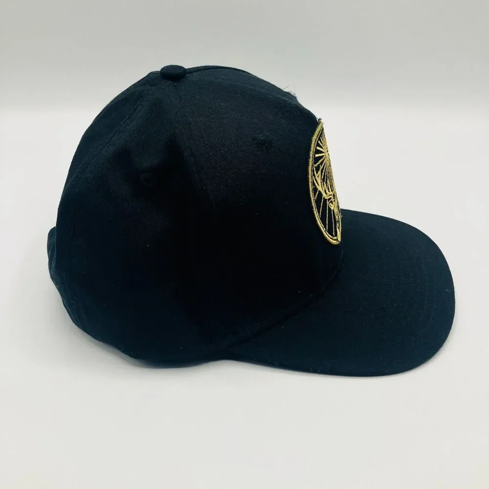 Jagermeister Hat‎ Gold Stag Embroidered Deer Black Adjustable Baseball Cap